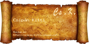 Csipán Kitti névjegykártya